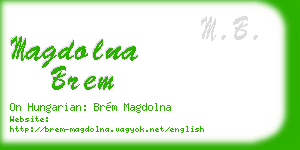magdolna brem business card